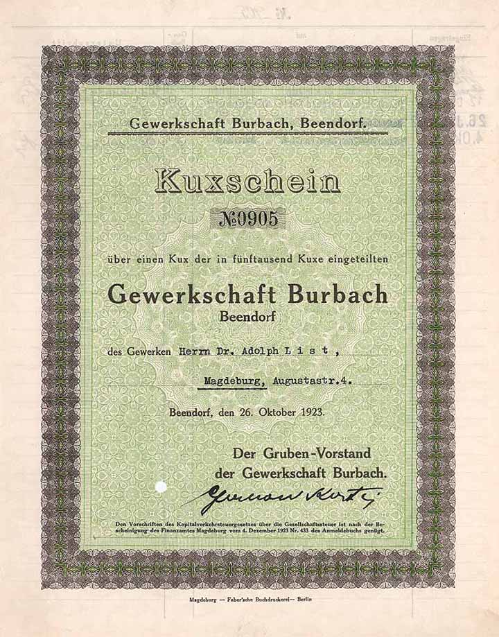 Gewerkschaft Burbach