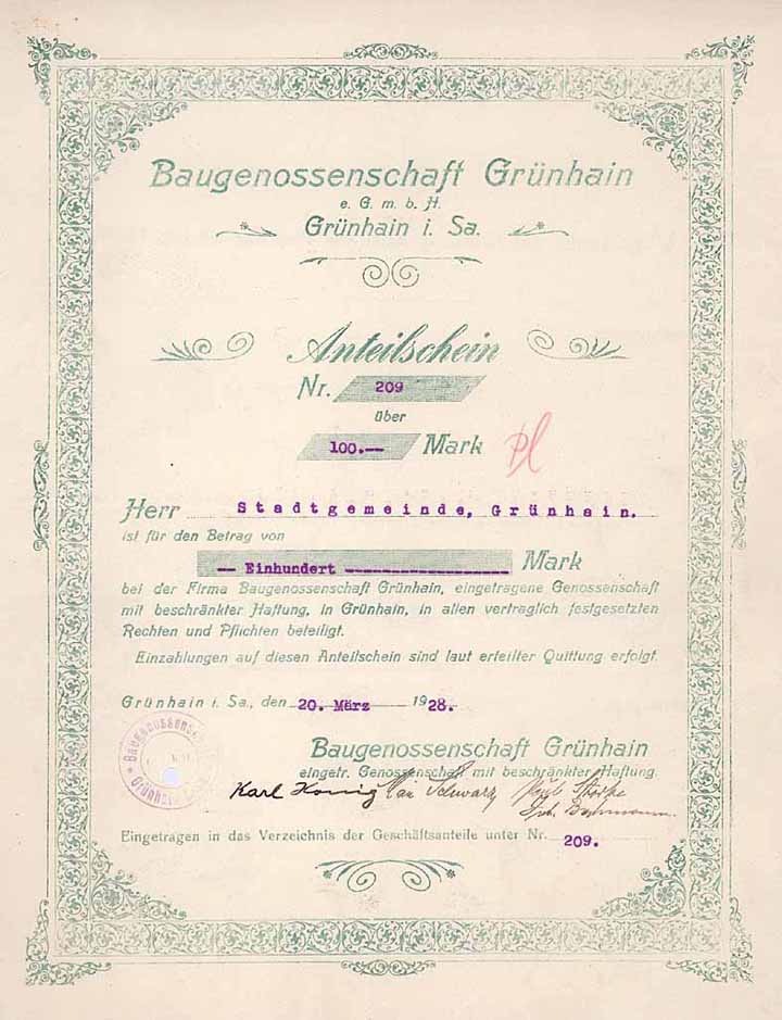 Baugenossenschaft Grünhain eGmbH
