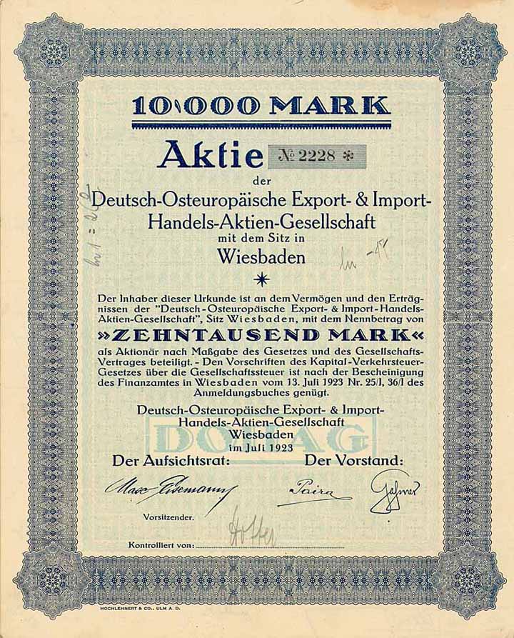 Deutsch-Osteuropäische Export- & Import-Handels- AG