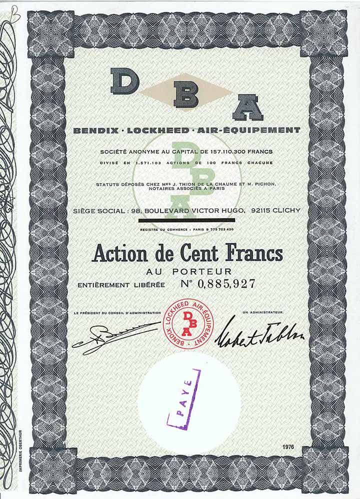 D B A Bendix Lockheed Air-Équipment S. A.