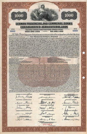 German Provincial and Communal Banks Consolidated Agricultural Loan