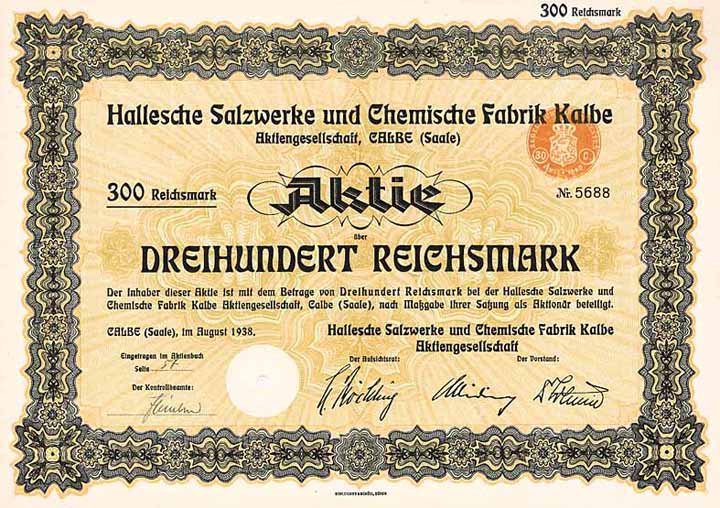 Hallesche Salzwerke und chemische Fabrik Kalbe AG