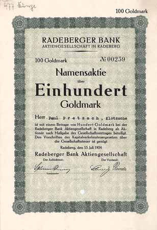 Radeberger Bank AG