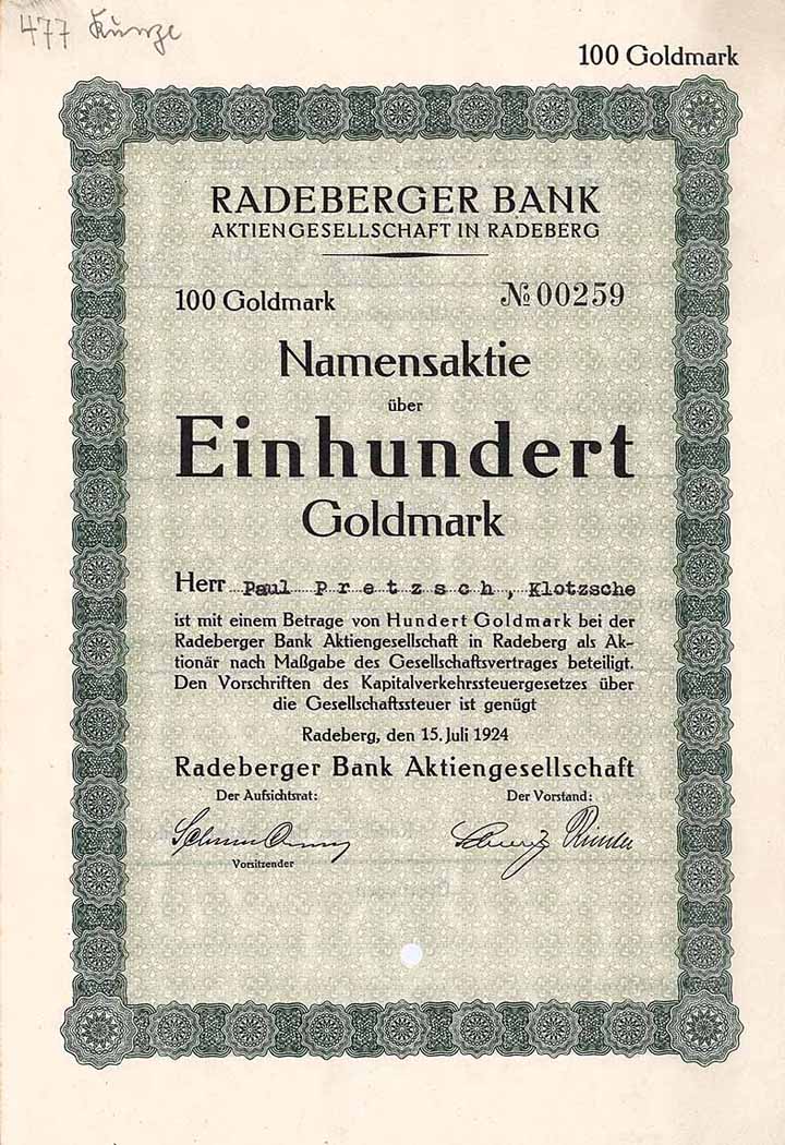 Radeberger Bank AG