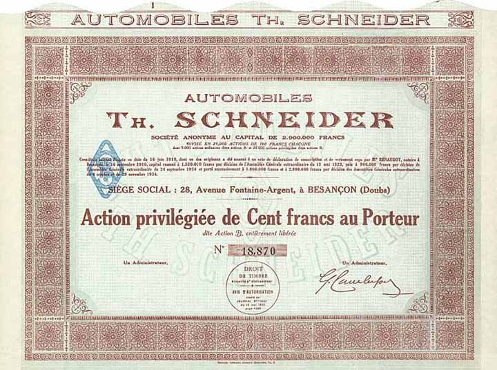 Automobiles Th. Schneider S.A.