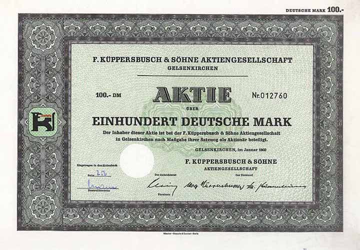 F. Küppersbusch & Söhne AG