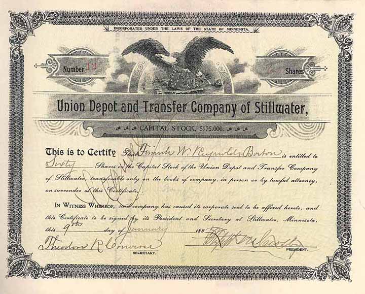 Union Depot & Transfer Co. of Stillwater