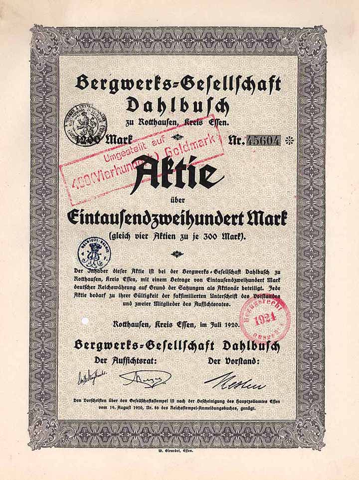 Bergwerks-Gesellschaft Dahlbusch