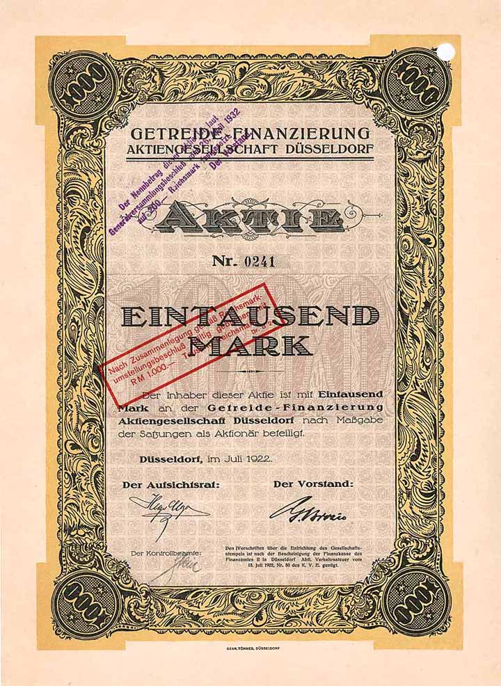 Getreide-Finanzierung AG