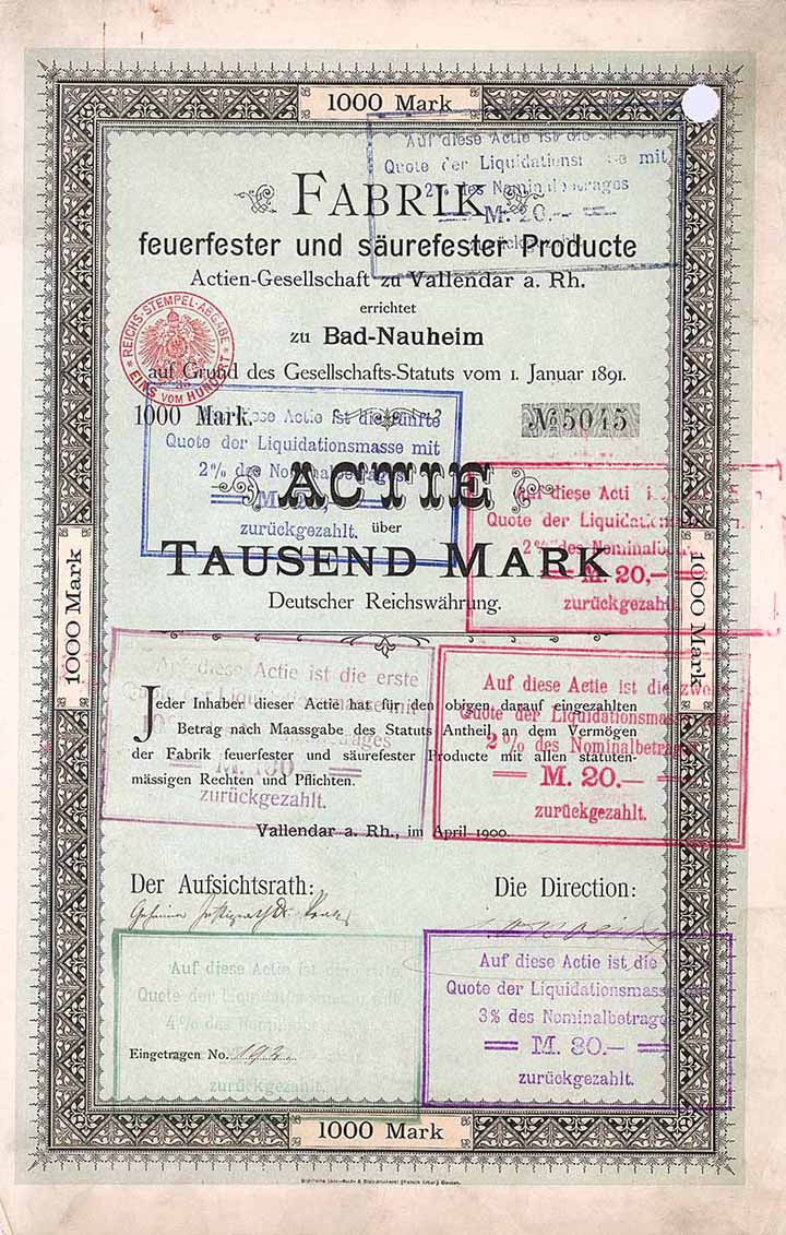 Fabrik feuerfester und säurefester Producte AG