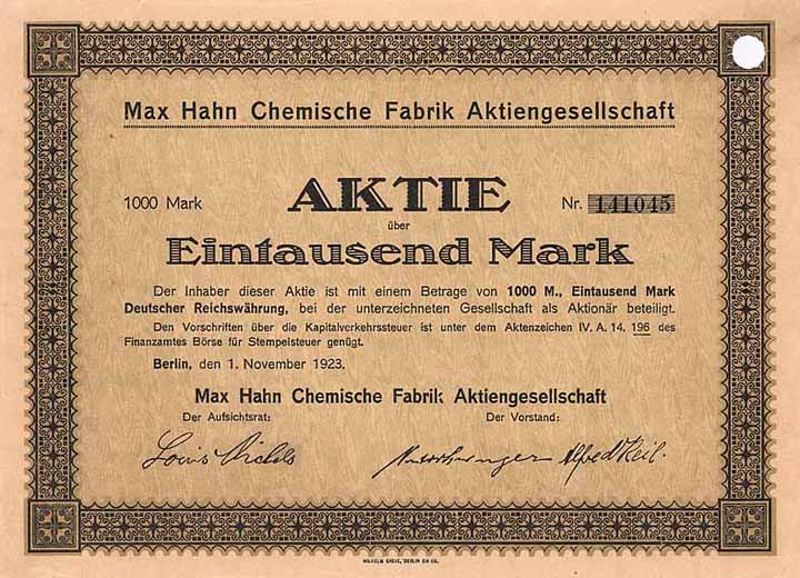 Max Hahn Chemische Fabrik AG