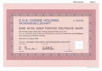 C.H.A. Chemie Holding AG