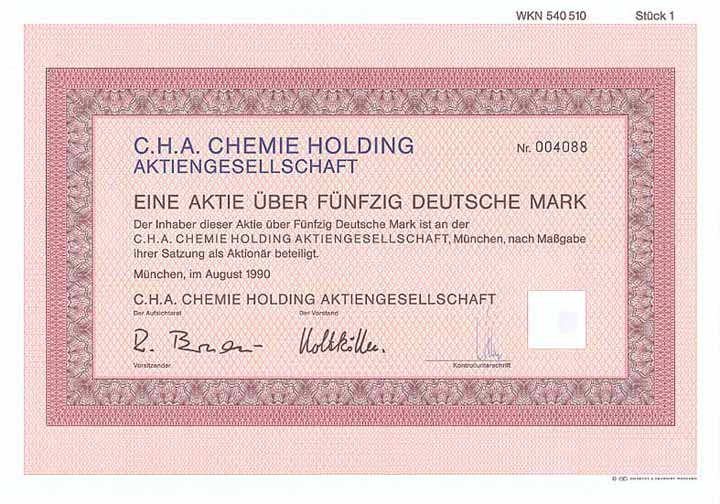 C.H.A. Chemie Holding AG