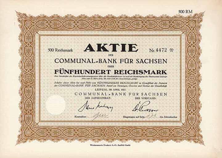 Communal-Bank für Sachsen