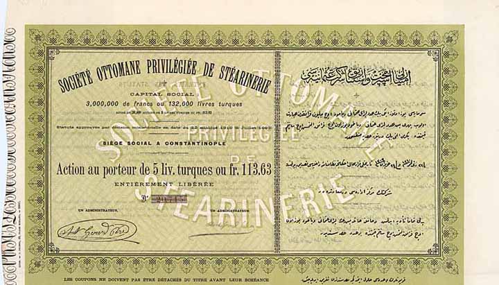 Société Ottomane Privilégiée de Stéarinerie