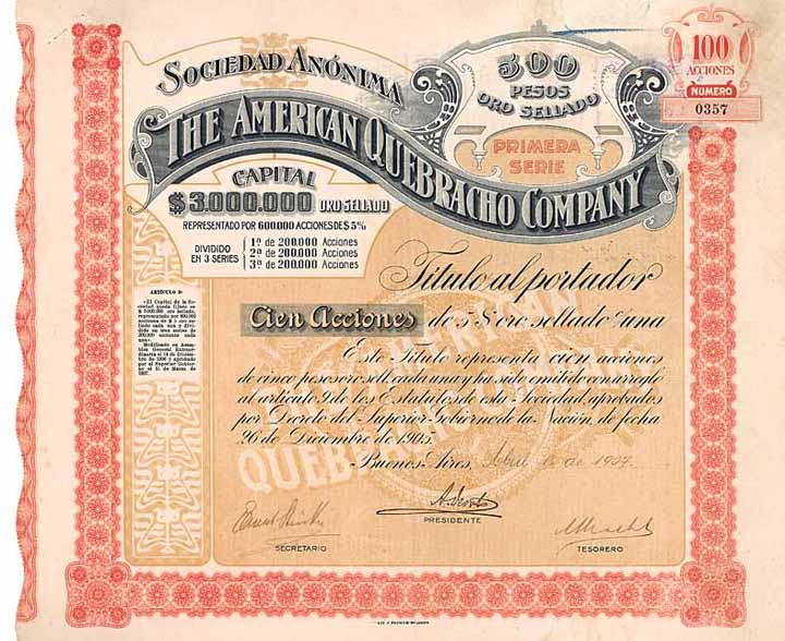 S.A. The American Quebracho Company