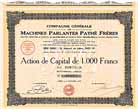 Cie. Gle. des Machines Parlantes Pathé Frères S.A.